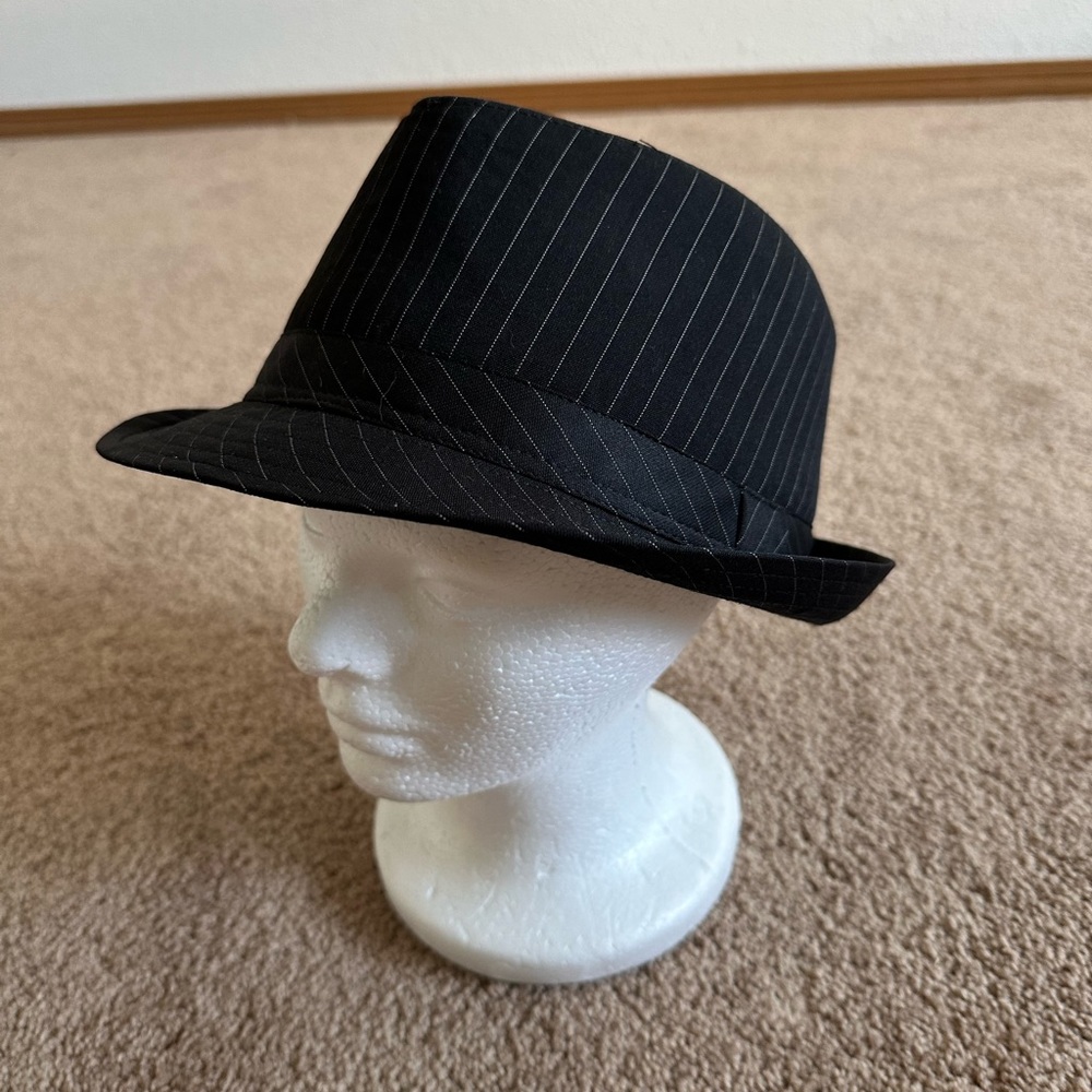 Free Authority Pin Stripped Fedora Hat